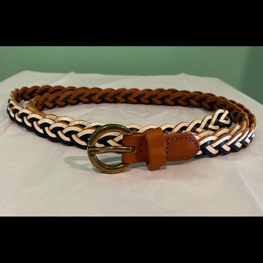 Old Navy Black&White Braided Belt
